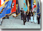 President George W. Bush descends the steps of the National Defense University before his speech about the national defense shield. WHITE HOUSE PHOTO BY PAUL MORSE