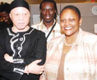 Assistant Secretary Frazer pictured with Malian superstar, Salif Keita.