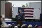 President George W. Bush delivers remarks during a visit to West Point, Va., Monday, May 16, 2005. White House photo by Eric Draper