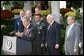 President George W. Bush addresses the media during the signing of the Department of Defense Appropriations Bill in the Rose Garden Wednesday, Oct. 23.  White House photo by Paul Morse