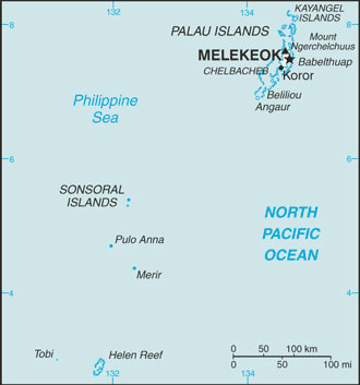 Map of Palau