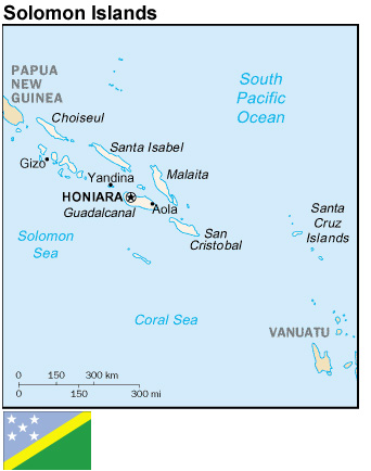 map of Solomon Islands