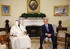 President George  Bush meets with Kuwaits Prime Minister Sheik Nasser Al-Mohammed Al-Ahmed Al-Jaber Al-Sabah, Friday, Sept. 19, 2008, in the Oval Office of the White House. White House photo by Eric Draper