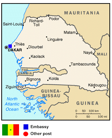 Map of Senegal