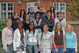 Danish exchange students pose while in Erie, PA, July 2007. [Finn Balle Kjeldsen, National Director YFU-Denmark]