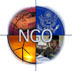 logo of the Office of Nongovernmental Liaison -- circle cut in quarters with photos in three -- a small boy at computer, a modern windmill, and hands clasped, 4th quarter is part of State Dept. logo