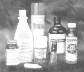 Picture of various household products that can be used as inhalants.