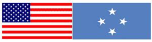 USA and FSM flags