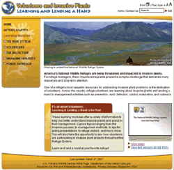 screen shot of National Wildlife Refuge System web site