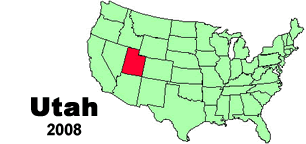 United States map showing the location of Utah