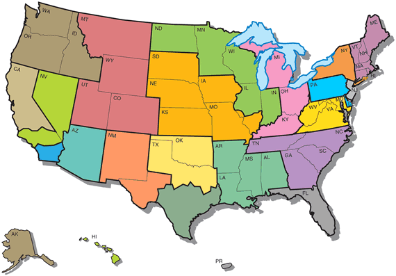 interactive map of the united states - click on your state of interest