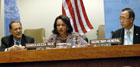 Secretary Rice with With UN Secretary General Ban Ki-Moon and EU High Representative Javier Solana Quartet Press Availability at the UN Headquarters.