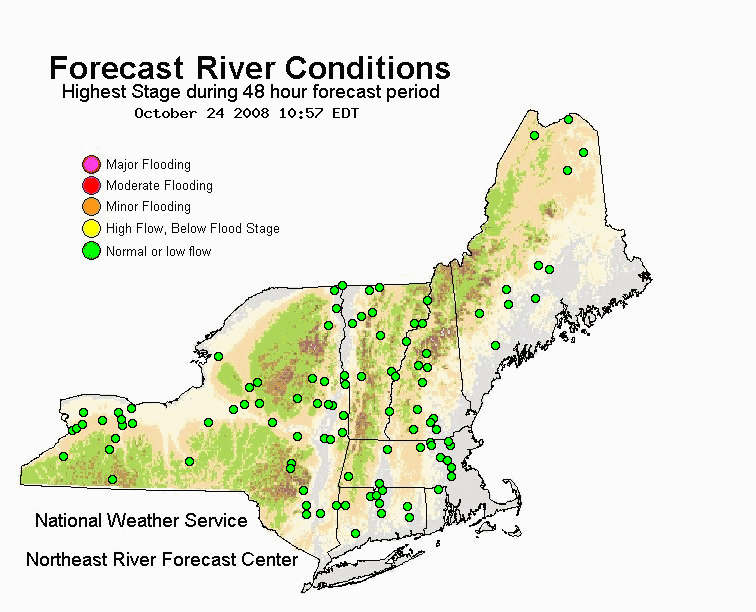 View of Observed river conditions