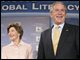 President Bush and Laura Bush attend the White House Conference on Global Literacy at The New York Public Library in New York City. The conference encourages international involvement and new partnerships to support literacy efforts. It highlights several UNESCO programs.  White House photo by Eric Draper