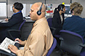 Photo of people working in call center.