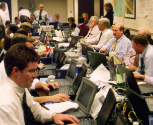 A photograph of our analysts at work.