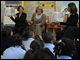 Secretary Spellings reads to students at Edward Brooke Charter School in Boston, Massachusetts.  During her visit to Boston, Secretary Spellings also hosted an education policy roundtable discussion on No Child Left Behind at the Massachusetts State House with Massachusetts Acting Commissioner of Education Jeff Nellhaus, Massachusetts policymakers, educators, teachers, parents and business leaders.