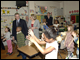 Secretary Spellings and Congressman Geoff Davis participate in class at Fourth Street Elementary in Newport, Kentucky.
