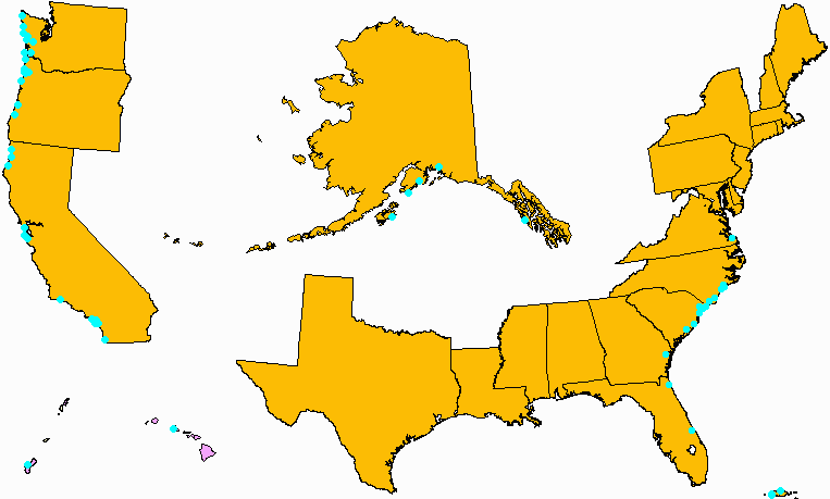 TsunamiReady Sites Map