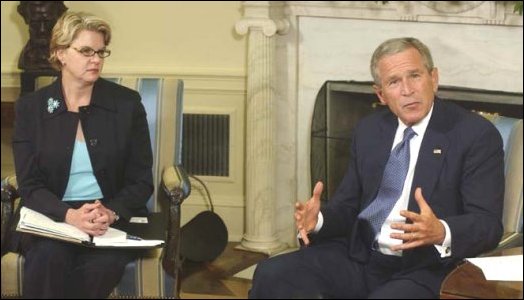 President Bush and Secretary Spellings discuss help for students and schools affected by Hurricane Katrina.