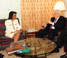 Secretary Rice meets with Palestinian Authority President Abbas at the Millennium Hotel. State Dept. photo/Michael Gross. 