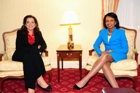 Secretary Rice meets with Her Excellency Dora Bakoyannis, Foreign Minister of Greece at the Waldorf Astoria. State Dept. photo/Michael Gross. 
