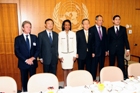 Secretary Rice at United Nations Secretary General breakfast with P-5 Ministers. State Dept. photo/Michael Gross. 