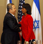 Secretary Rice meets with Israeli Defence Minister Ehud Barak at the David Citadel Hotel, Jerusalem Oct. 14, 2007. Photo credit: Matty Stern/U.S. Embassy Tel - Aviv