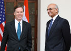 Under Secretary Burns meets Foreign Secretary Shivshankar Menon in New Delhi, December 7, 2006.  State Department photo.