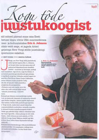 The Postimees article featuring Eric Johnson and his baking skills, July 5, 2008.
