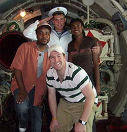 The group in a Russian submarine museum during their visit to Vladivostok June 23-26, 2008. [Evgheniya Diamantidi, U.S. Consulate Vladivostok] 