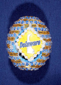 Painted and Decorated Egg Representing Delaware