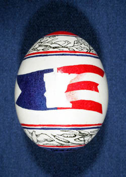 Painted and Decorated Egg Representing Minnesota