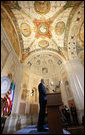 President George W. Bush participates in a joint press availability with Italian Prime Minister Silvio Berlusconi Thursday, June 12, 2008, at the Villa Madama in Rome. White House photo by Eric Draper