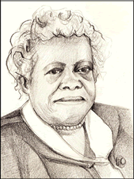 Drawing of Mary Jane McLeod Bethune