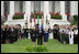 Vice President Dick Cheney and Lynne Cheney stand with former Prime Minister Margaret Thatcher of Great Britain for a moment of silence on the South Lawn September 11, 2006, to commemorate the fifth anniversary of the September 11th terrorist attacks.