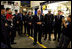 Vice President Dick Cheney meets with firefighters of FDNY Rescue Company 1 at their firehouse in New York, N.Y., Sept. 11, 2003. Eleven firefighters from the company died in the terrorist attacks Sept. 11, 2001. They are: Capt. Terence S. Hatton, 41; Lt. Dennis Mojica, 50; Joseph Angelini Sr., 63; Gary Geidel, 44; William Henry, 49; Kenneth Joseph Marino, 40; Michael G. Montesi, 39; Gerard Terence Nevins, 46; Patrick J. O'Keefe, 44; Brian Edward Sweeney, 29; and David M. Weiss, 41.