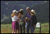 President and Mrs. William J. Clinton and daughter Chelsea visit Grand Teton National Park, Wyoming, 1995. Courtesy William J. Clinton Presidential Library