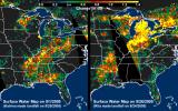 Distribution Patterns of Land
Surface Water from Hurricanes Katrina and Rita