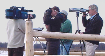 Filming for ESPN Outdoors at Wallkill River National Wildlife Refuge. USFWS/Steve Kahl