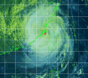 Satellite image of Typhoon Talim on September 1, 2005 