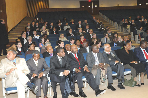 The African diplomatic corps and other audience members attending a special briefing sponsored by African Affairs on February 27, 2008. State Department photo.