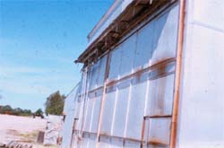 Closed kiln doors