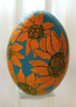 Painted egg by Bonnie Windle, Luray, KS