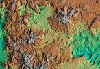 Shaded relief, color as height Patagonia, Argentina