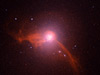 Composite image of the M87 galaxy.