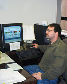 Image of Gary, working at a computer