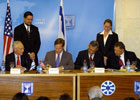 Signing ceremony and press conference on the MOU on Security Assistance in Ministry of Foreign Affairs in Jerusalem Aug. 16, 2007–08–16