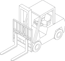 Rough Terrain Forklift Gas/LPG/Diesel Vertical Mast