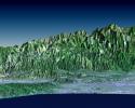 SRTM Perspective View with Landsat Overlay: Santa Monica Bay to Mount Baden-Powell, California